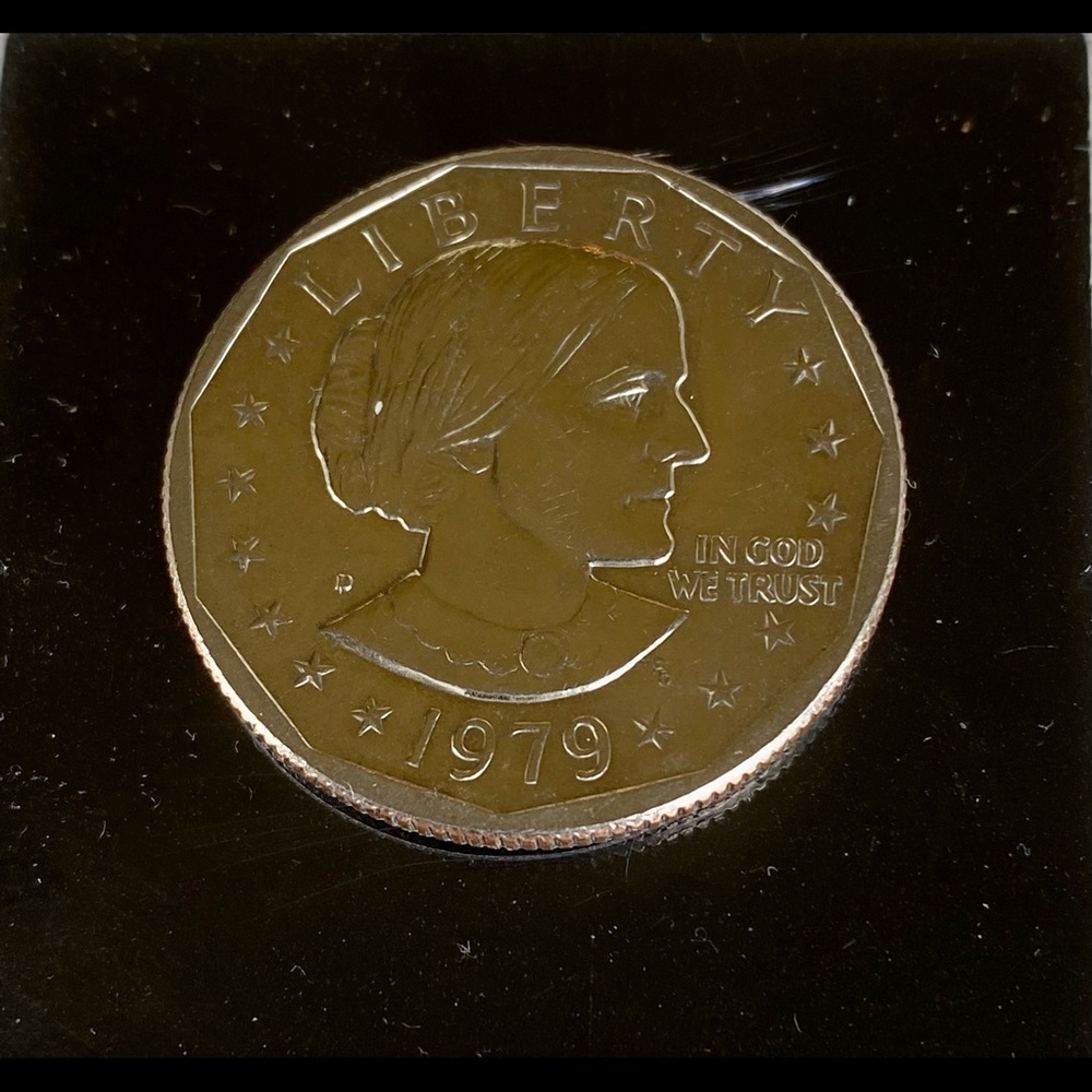Susan B Anthony silver dollar coin 1979